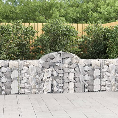 Mhdvray Galvanized Gabion Basket Set of 2 Silver 78.7 x