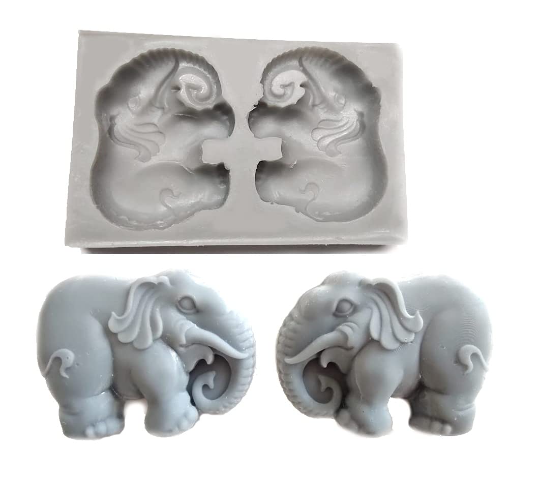 ANN Elephant Pair Decoration Pattern Silicone Mold DIY soap Resin Cement Flexible and Reusable Silicone Mold-image-18