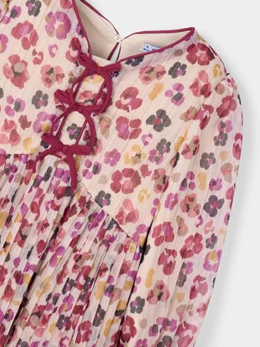Vestido plisado estampado Mayoral multicolor con falda de vuelo 4