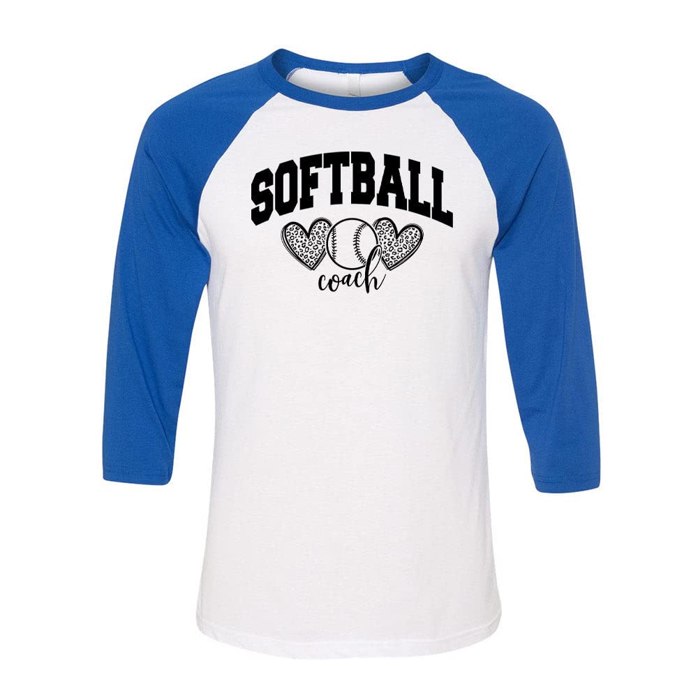 TeesAndTankYouArch Softball Coach Three-Quarter Raglan Sleeve Baseball Shirt Unisex