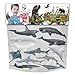 Higherbros Sharks Figures Sea Animals Whale Toys Set Ocean Animal Action Figures, Great for Kids Bath Toys, Beach Toy, Cake Topper and Party Favors, Gifts, Prizes, Rewards (12 PCS)