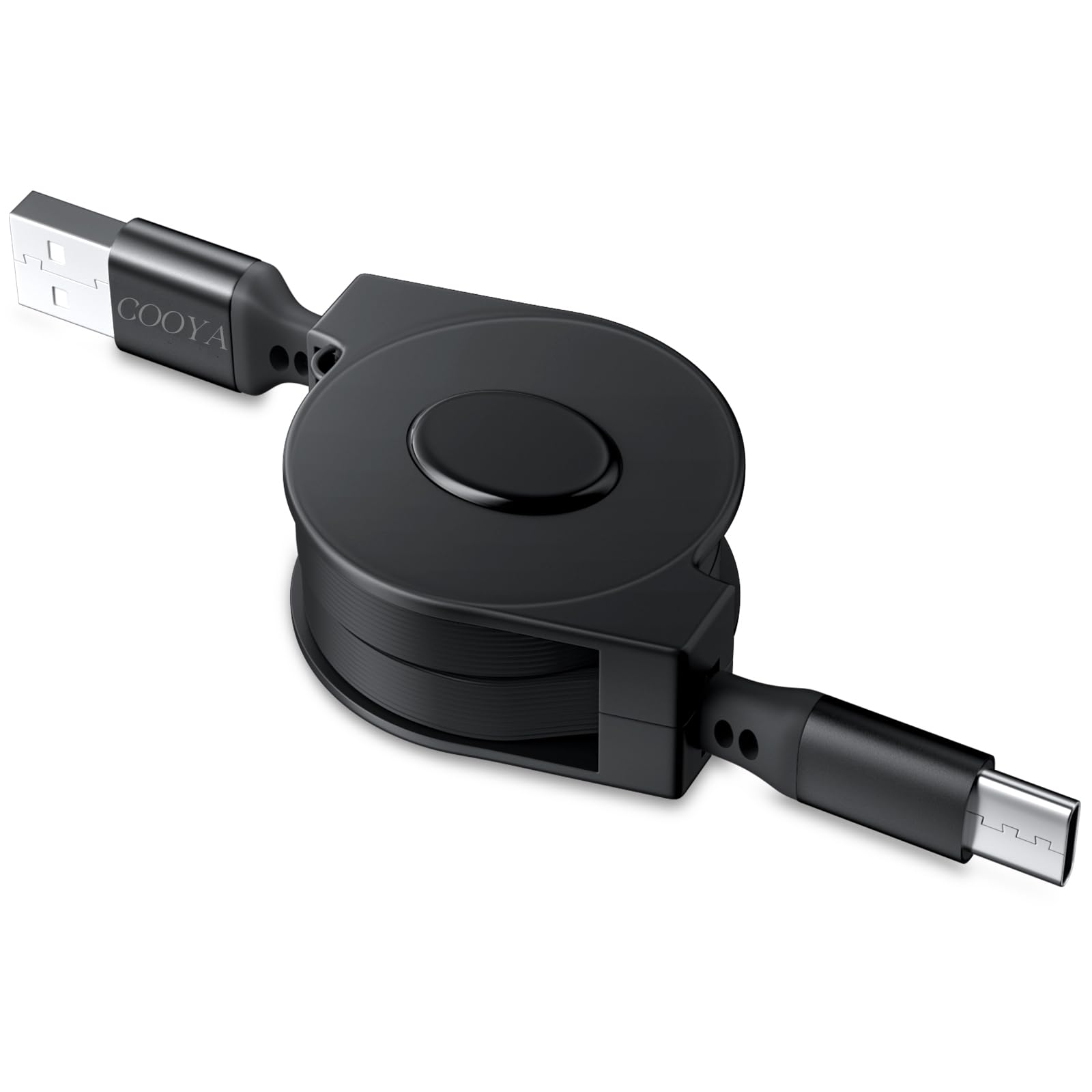 COOYA Retractable USB C Cable 3.3FT USB C to USB A Fast Charging & Data Syncing Cable,USB Type C Charger Cord for Samsung A16 S25 Ultra A15 S24 A54 A54 S23 S22 A53, LG K51 Stylo 7 6,Moto G Stylus/Play