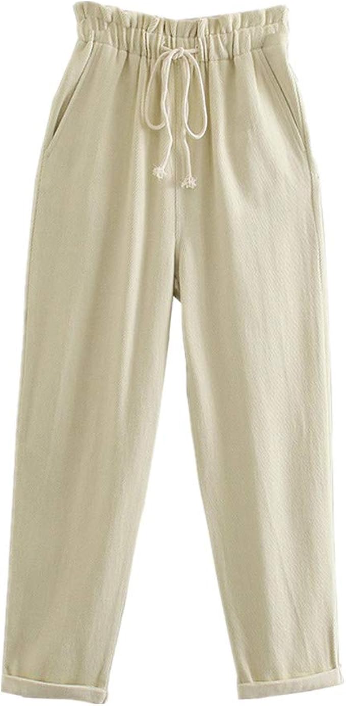 N\P Women's Casual Loose Solid Color Sherballa Rope Pants Amazon.co.uk Everything Else