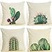 JZZCIDGa Copridivano per Auto Cuscino Federa Decorazione Federa, Cuscino in Lino Cactus Copridivano Divano Letto Federa 45X45Cm4 Set