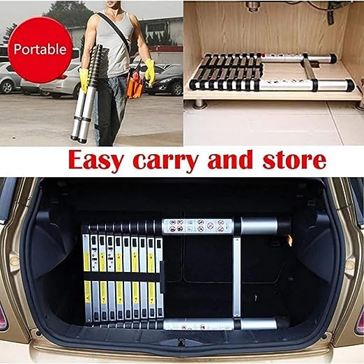 VTH Aluminium Telescopic Ladder Single Wall-Supporting (14FT) 4