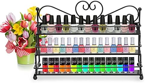 Amazon.com: DAZONE Nail Polish Wall Rack 3 Tiers Metal Nail Polish ...