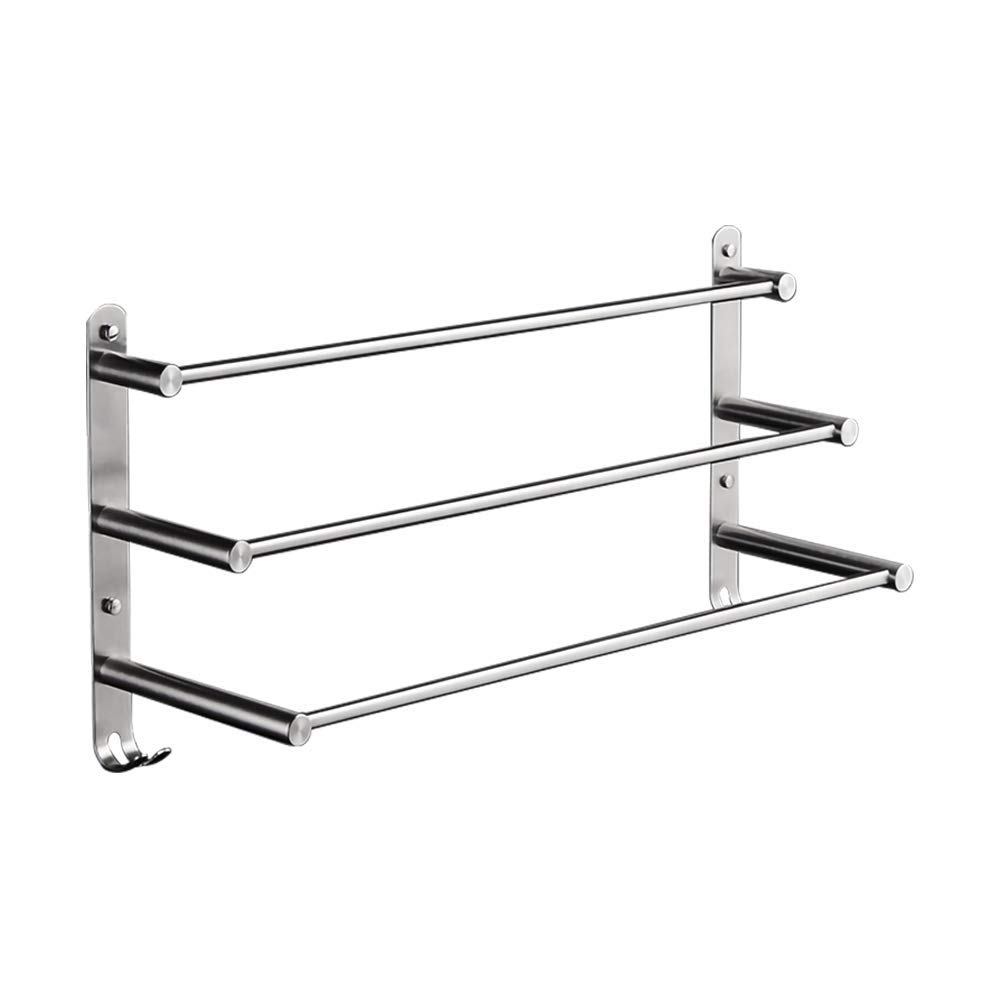 Porte-serviettes mural en acier inoxydable SUS304 pour salle de bain