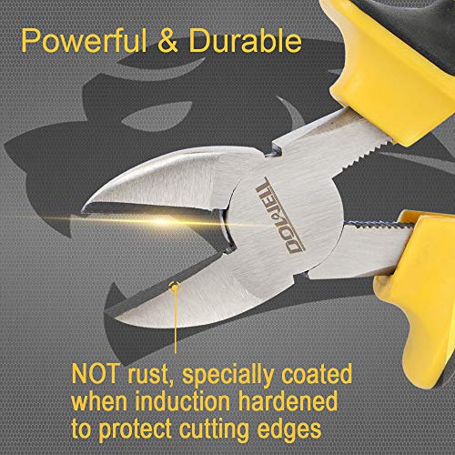 Miniatura 2 de Dowell - Alicates De Corte Diagonal De 15,2 Cm, Corte De Alambre, Construcción Duradera De Acero Níquel-Cromo, Para Electricistas Y Hogares