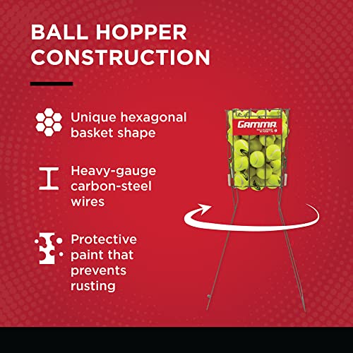 image for GAMMA Sports Tennis Ball Hopper Hi-Rise 75, Durable, Convenient, Heavy