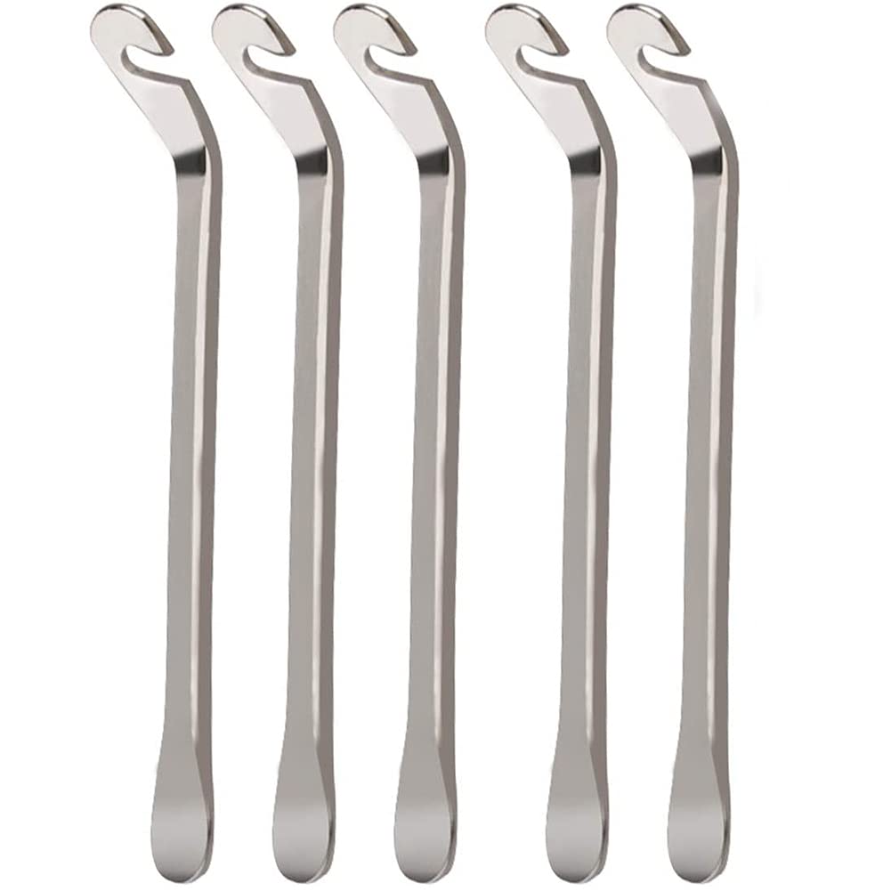 esowemsn 5pcs Metal Bike Tire Lever Bike Tire Kit Stainless Steel Bicycle Tire Removal Tools for Repairing Cycling Tire