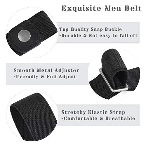 Image of XZQTIVE No Buckle Invisible Elastic Stretch Belt for Men /Women Fits waist 24-50in Father Day Gift