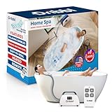 Dribbl Electric Bubble Massage Bathtub Mat – Non-Slip Full-Body Waterproof Hot Tub Spa Mat for Bath with Heater, Motorized Air Pump, and Remote Control, 6-Speed Adjustable Massage, Aqua