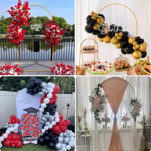 Image of Vincidern 6.6 FT Wedding Arch Backdrop Stand for Party, Balloon Arch Stand, Wedding Arches for Ceremony, Metal Arch Backdrop Stand for Baby Showers, Birthday Party, Events Decoration Door Frame Gold