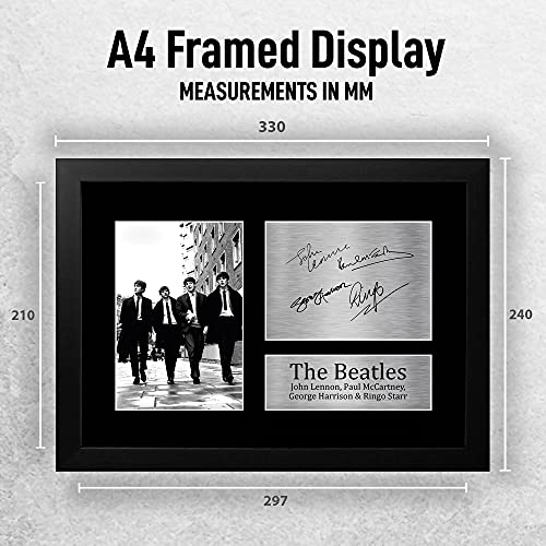 HWC Trading The Beatles A4 Incorniciato Firmato