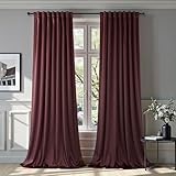 Ruby Wine Velvet Curtains 96 Inches Long for...