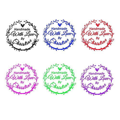 Wedding Business Stamper Personalized Custom 42Mm Round Handmade With Love By Name Design Family Monogram Signature Diy Invitation Card Return Name Address Stamp #TOP6