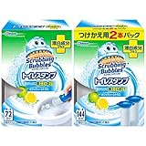 【まとめ買い】 スクラビングバブル トイレ洗浄剤 トイレスタンプ 漂白成分プラス ホワイティーシトラスの香り 本体 (ハンドル1本+付替用1本)+付替用2本セット 18スタンプ分
