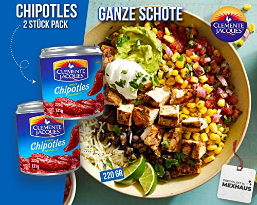 Chipotles in Adobo Clemente Jaques 220 g (lot de 2) Sauce épicée du Mexique Viva Mexico Collection by Mexhaus – vue 3