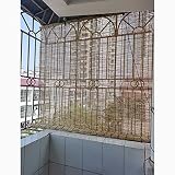 Suwooy Reed żaluzje bambusowe żaluzje z windą, ochrona przed słońcem, oddychające/dekoracyjne, w stylu retro, na balkon, szer. x wys. 110 x 200 cm