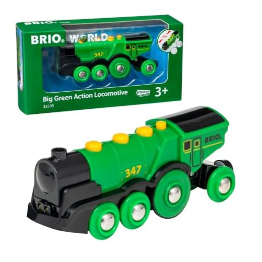 BRIO World Big Green Locomotive Battery Powered Toy Train for Kids Age 3 Years Up - Railway Set Accessories & Add Ons