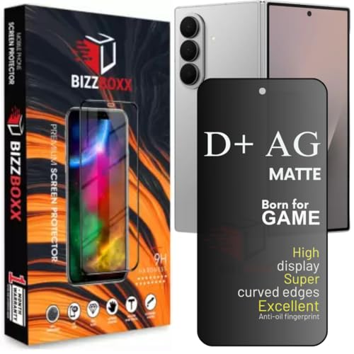Image of Compatible With Samsung Galaxy Z Fold7 5G D+ AG Matte Tempered Glass Screen Guard Protector Anti Fingerprint Gaming Special With Camera Cut (Samsung Galaxy Z Fold7 5G - 8 Inch)- Pack of 1