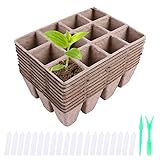 ☘️【𝙍𝙚𝙜𝙖𝙡𝙤 𝙋𝙚𝙧𝙛𝙚𝙘𝙩𝙤】: Es un gran regalo para padres, amigos y amantes de las plantas. número suficiente de macetas biodegradables, suficiente para que los entusiastas del jardín planten diferentes tipos de semillas, y perfecta para trasplantar plántulas de hortalizas como tomates y pepinos.