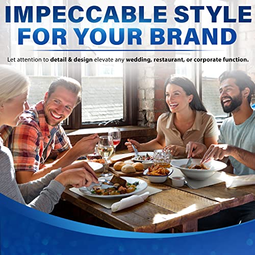 Paterson Paper White Paper Placemats Disposable - 10” X 14”- Bulk 1000 Count - Scalloped Economy Newsprint #TOP5