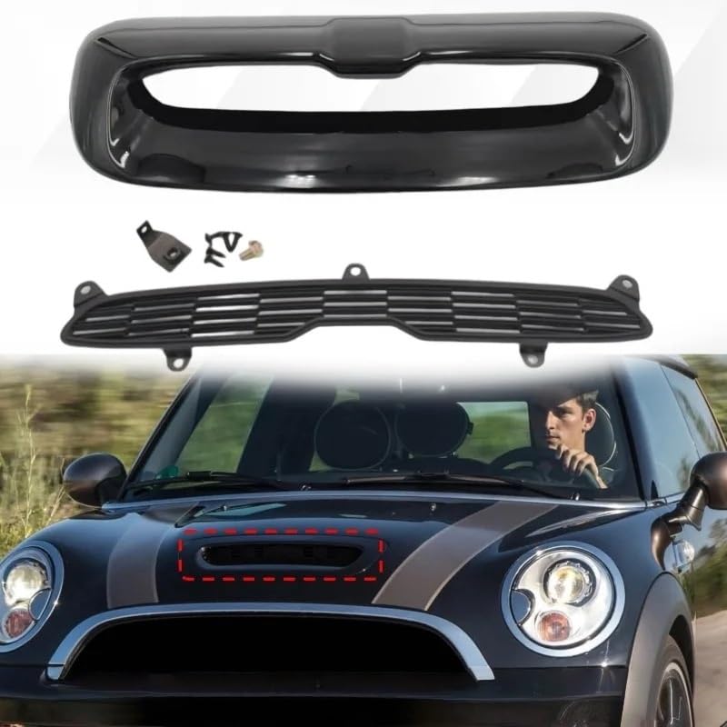 Écope décorative look carbone capot Mini Cooper S R56 écope ventilation - 2