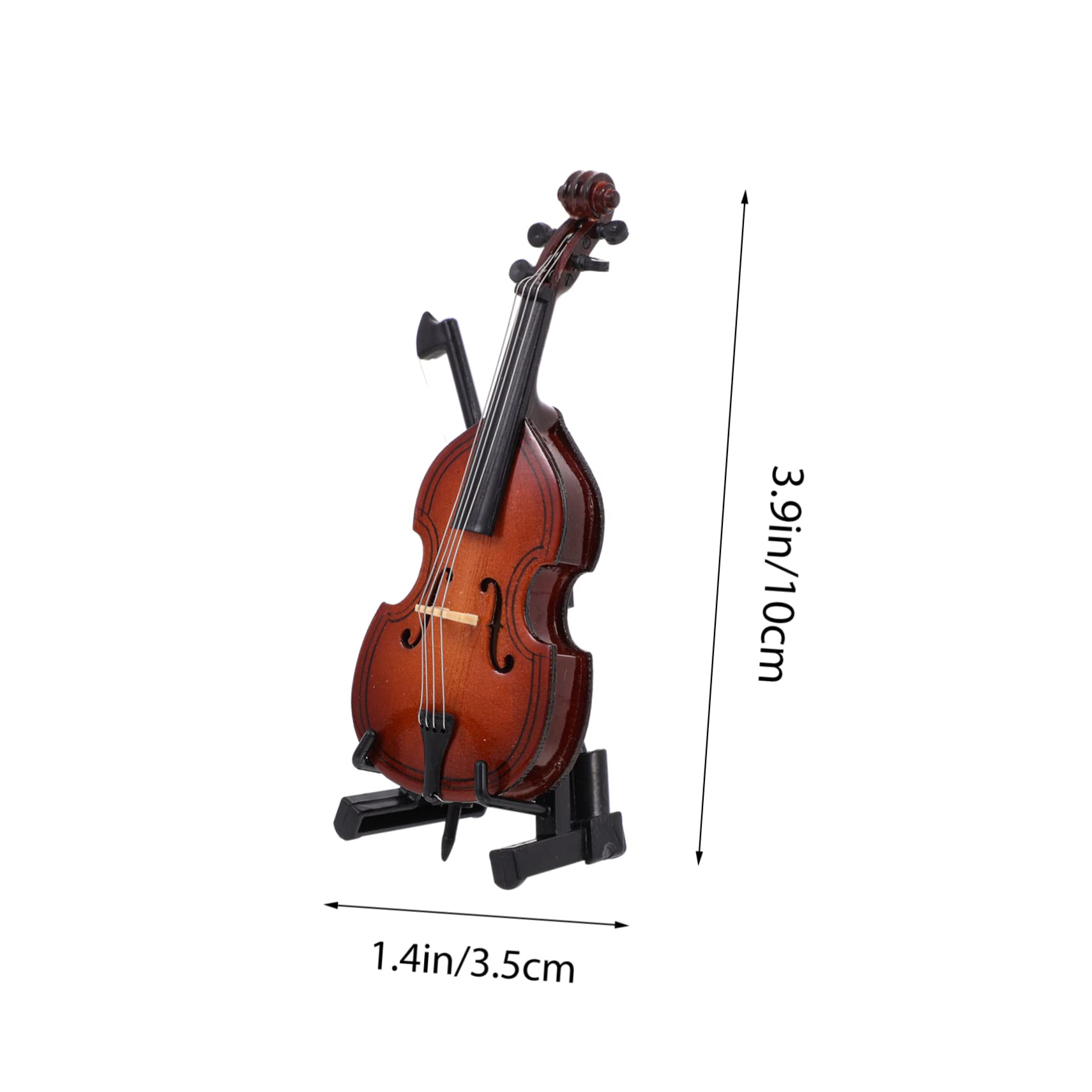 FUNOMOCYA 1pc Mini Double Bass Model Decor Lifelike Desktop Violoncello Adornment Mini Musical Instrument Present