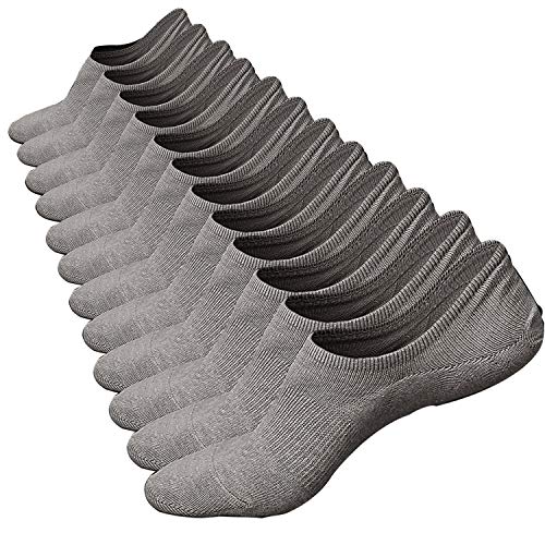 Ueither Calcetines de hombre antideslizantes de algodón de corte bajo (Tamaño:38-44, Color 10)