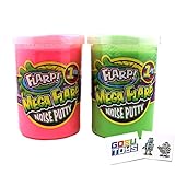2 LB (Pound) MEGA Flarp Noise Putty Farting Slimes for Kids in Assorted Neon Colors (2 Pack - 1 lb Each Assorted) Educational Stress Relief Toy and Sensory Stimulation with 2 GosuToys Stickers