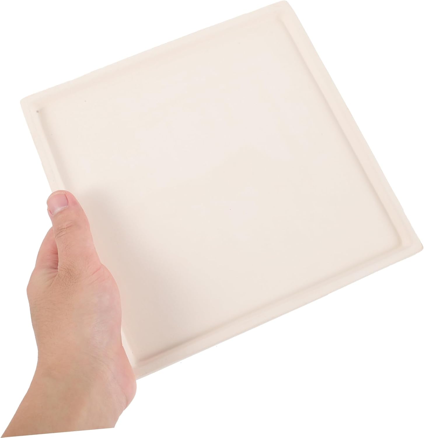 Square Flower Planter Saucer Ceramic Water Tray Plant Drip Tray Drainage Base for Bonsai