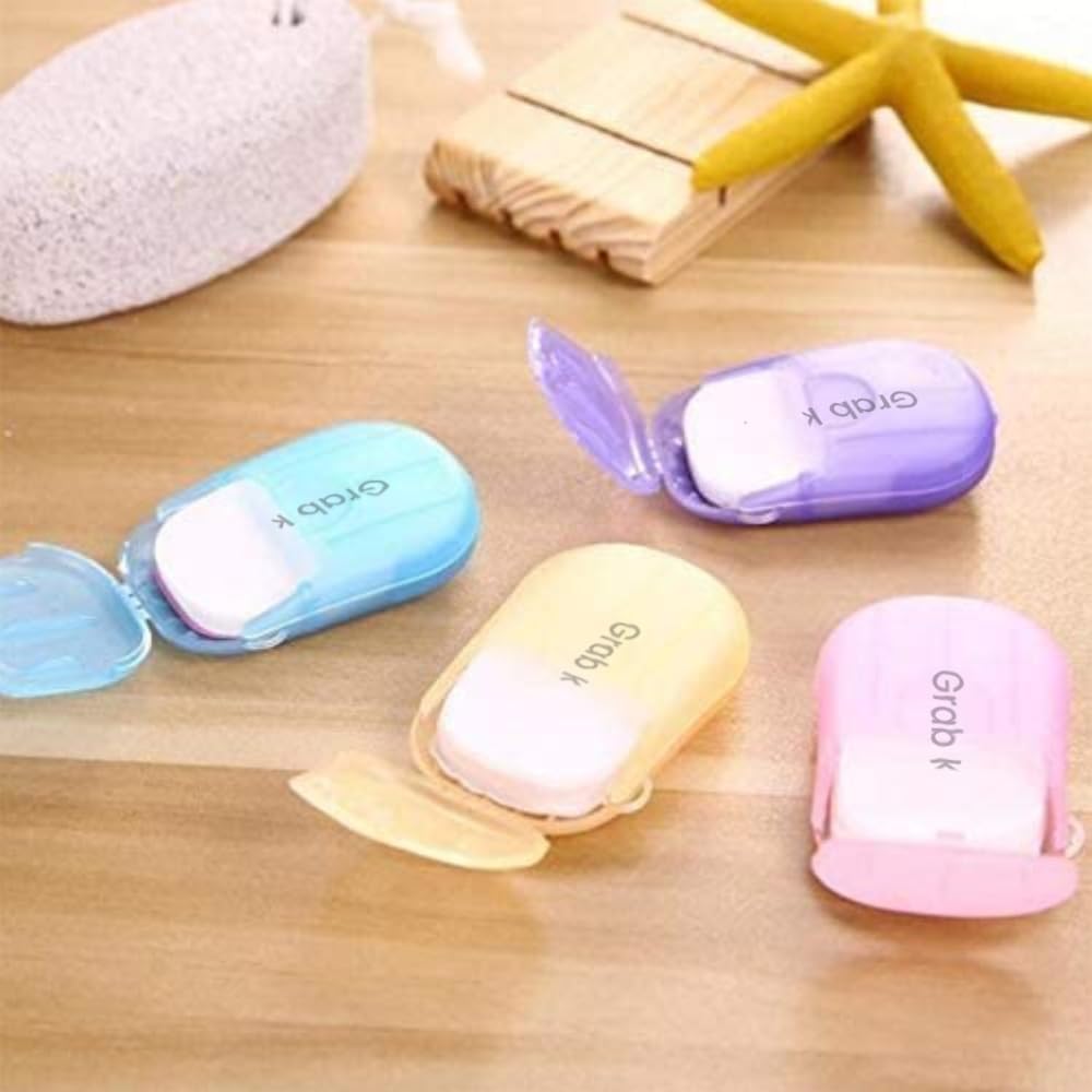 Grab Kart Paper Soap Eco-Friendly Paper Soap Strips - Disposable Paper Soap Sheets for Hand Washing, Portable Travel Soap Camping Soap, Kids Hand Soap for Travel Outdoor (Pack of 6) 2