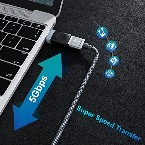 Basesailor Usb C Male To Usb 3.0 Female Adapter 3 Pack,Thunderbolt 3 To Type A Otg Converter For Macbook Pro,Ipad Air 4 4Th 5 5Th Mini 6 6Th Generation,Microsoft Surface Go,Samsung Galaxy S23 S21 S22 #TOP1