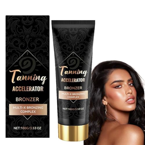 Black Caviar Loción bronceadora oscura, Loción Bronceadora, Bronceador corporal negro y potenciador del bronceado, Hidratante teñido para piel bronceada, Acelerador del Bronceado (100g)