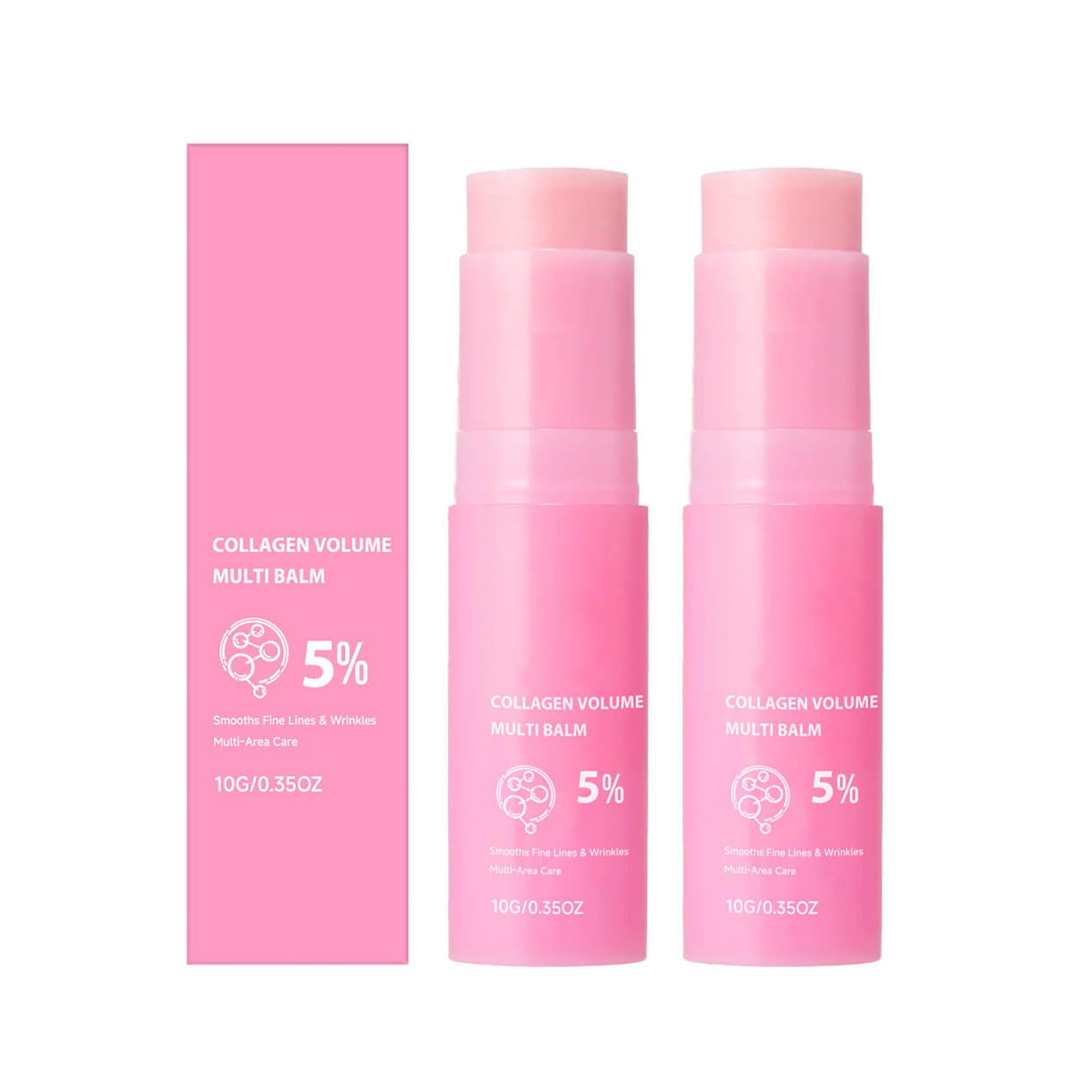 PDRNs Pink Collagen Volume Multi Balm, matita anti-rughe e idratante, attenua le linee sottili, rassoda la pelle, cura anti-età, per occhi, collo e fronte