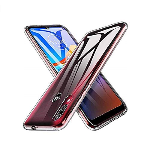 Image of COVERBLACK Rubber Silicone Back Cover for Moto E6s -PAGA0004IN - Transparent
