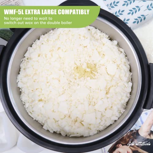 TOAUTO Wax Melter for Candle Making Large Wax Melting Furnace with Quick Pour Spout & Temp Control,10Lbs Capacity for Candle Business Fast Easy Clean(Stirring Spoon+ Cotton Wick) - Image 3