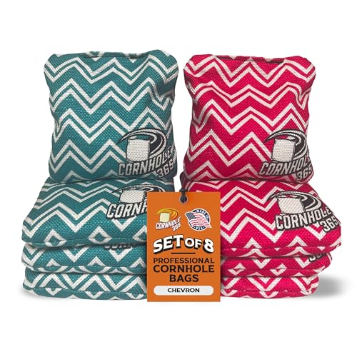 Cornhole365 All-Weather Professional Cornhole Bags - Set of 8 - Chevron