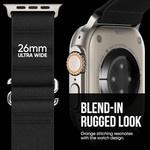 Image of Suitisbest Straps Compatible for Apple Watch Ultra 3 Strap 49 /46 /45 /44 /42 /41 /40 /38mm, Stretchy Nylon Sport Loop Strap with S-Hook for Apple Watch Ultra 3 /2 /1 SE3 Series 11 10 9 8 7 6 5 4【Band only】