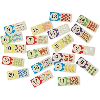 Melissa & Doug Self-Correcting Wooden Number Puzzles with Storage Box (40 pcs)