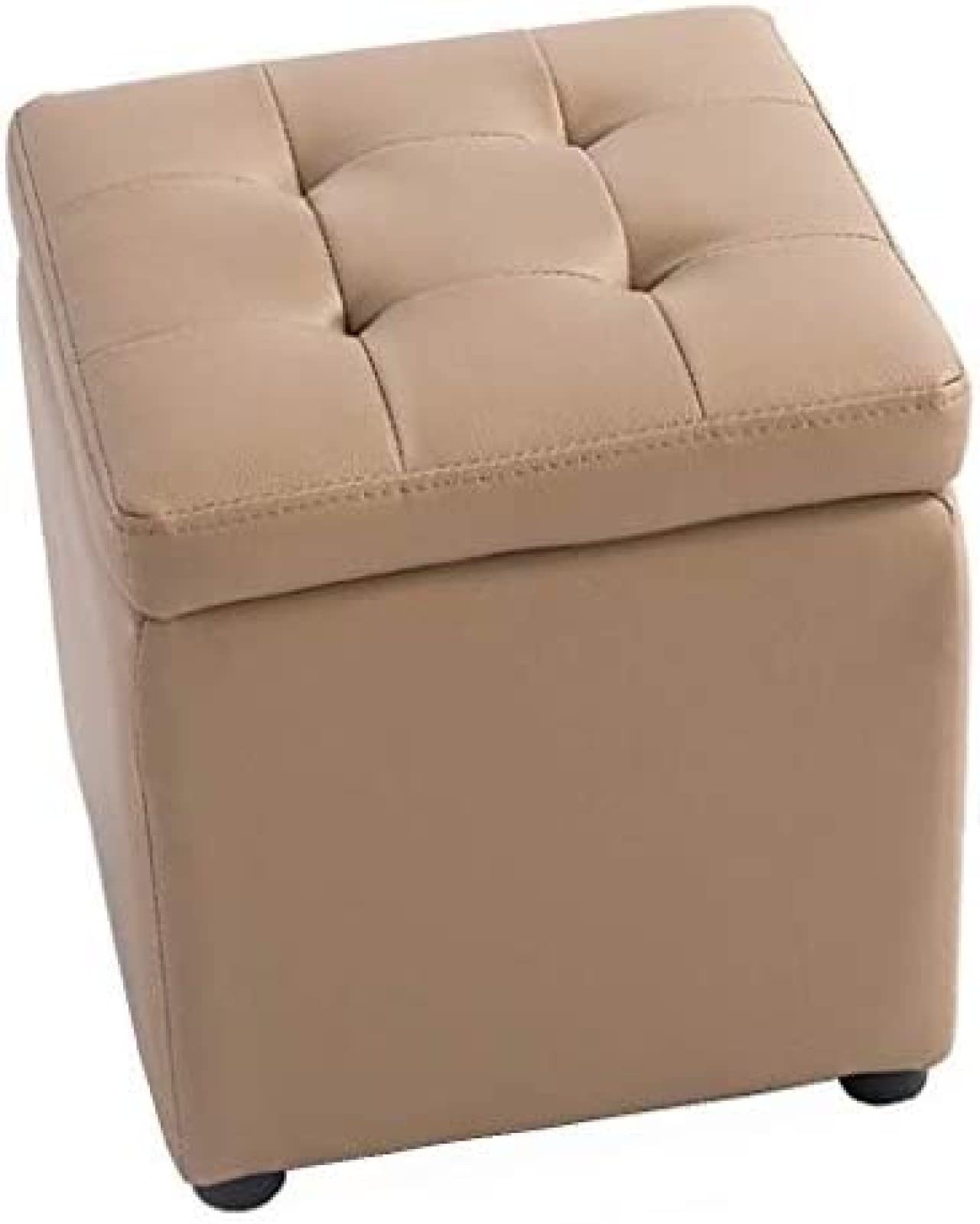 Banc de rangement en PVC marron idéal comme repose-pieds de cuisine
