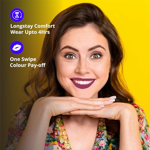 Image of Blue Heaven Get Matte Lipstick | Soft Matte Finish and Lightweight Formula | Intense Pigment | Long-Lasting Lipsticks For Women | 501P | 4gm (Pack of 2)