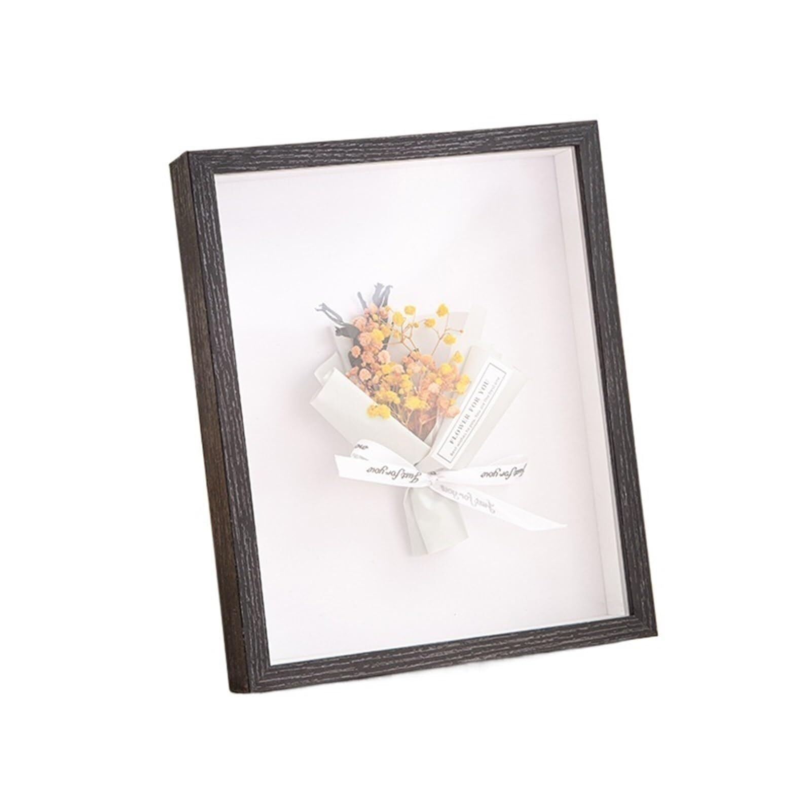 Cornici Foto Cornice for foto fatta a mano fai-da-te Decorazione con fiori secchi vuoti in rosa for scrivania(Color 4,10 inch20.3X25.4cm)