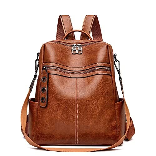 Women's Fashion Standard Backpack Purses Multipurpose Design Handbags And Shoulder Bag Pu Leather Travel Casual Bag For Girl's