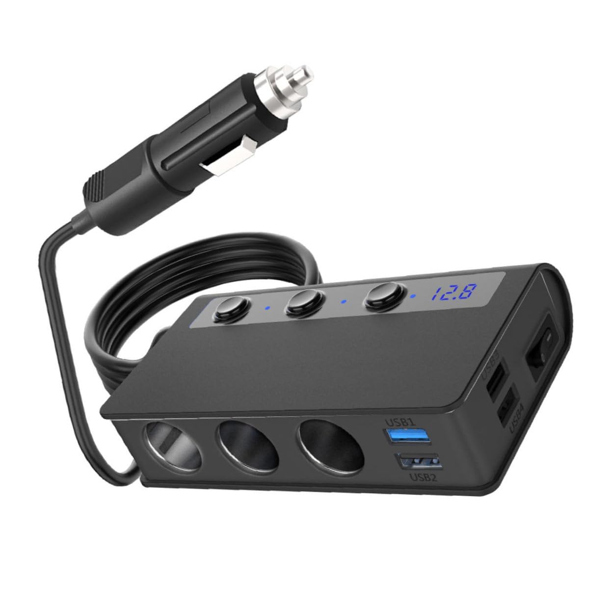 GALPADA Cargador de Coche con USB y Salidas de Adaptador para Accesorios de Vehículo Compatible con GPS Dvr