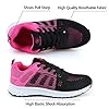 Youecci Femmes Baskets de Courses Running Chaussures de Sport Outdoor D'athlétisme Sports Course Fitness Gym Athlétique Sneaker Noir Rose Rouge 39 EU #1
