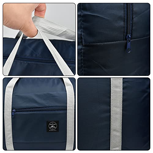 Travel Tote Bag,For Spirit Airlines Personal Item Bag 18X14X8 Foldable Travel Duffel Bag Tote Lightweight Weekender Overnight Carry On Luggage Bag For Women And Men (Dark Blue) #TOP3