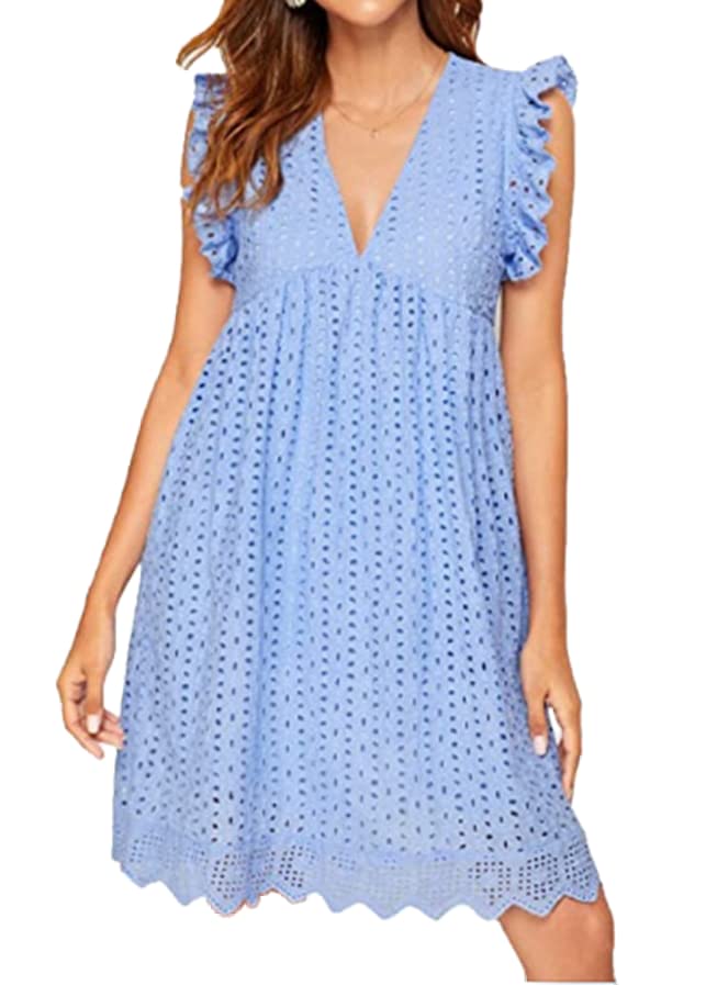 N\PWomen's Summer Casual V Neck Smocked Dresses Floral Sundress Ruffled Maxi Dresses for summer Boho Sleeveless Spaghetti Strap Smocked Tiered Long Beach Sun Dresses Multiple styles are available