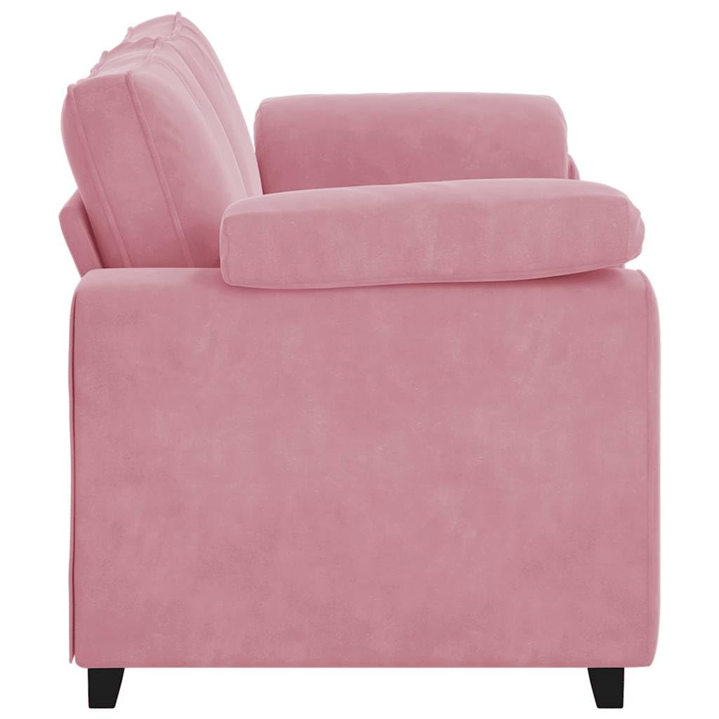 Sofa dwuosobowa, różowa, aksamitna, 180 x 77 x 82 cm, z wyściółką z pianki, poduszka boczna, stabilna rama, wszechstronna do salonu, pokoju gościnnego, funkcja relaksu i oszczędność miejsca